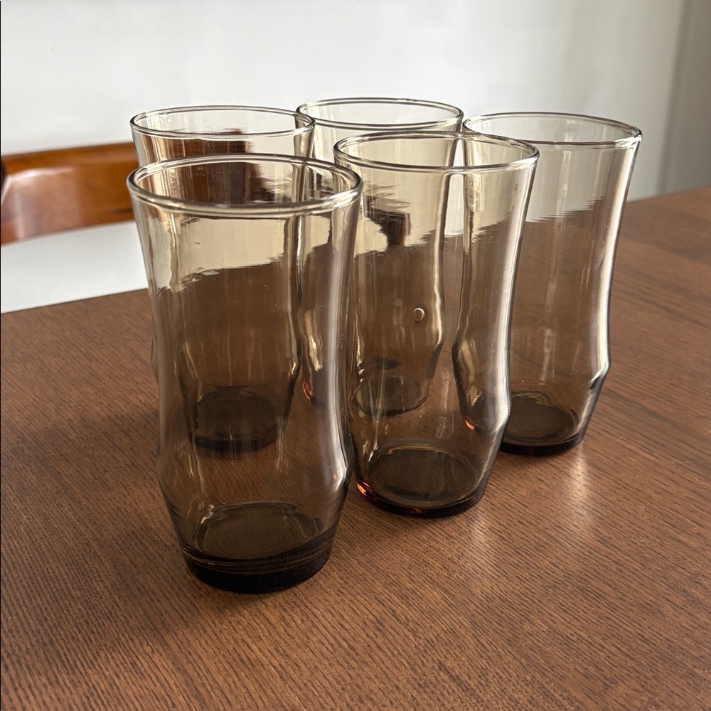 LAST CALL! LIBBEY - "Apollo Tawny" Elegant Tawny Glass Tumbler Set